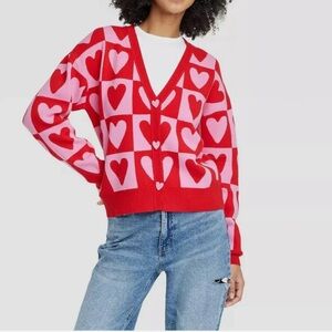 Heart Cardigan Sweater